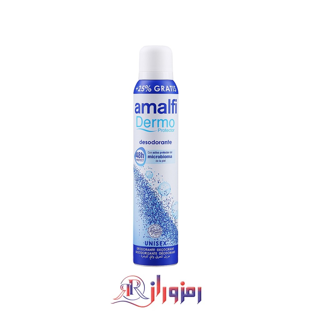 اسپری ضد تعریق آمالفی مدل dermo حجم 200 میل،خرید و قیمت اسپری ضد تعریق آمالفی مدل dermo حجم 200 میل